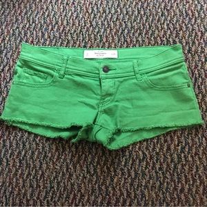 Abercrombie and Fitch Green Mini Shorts